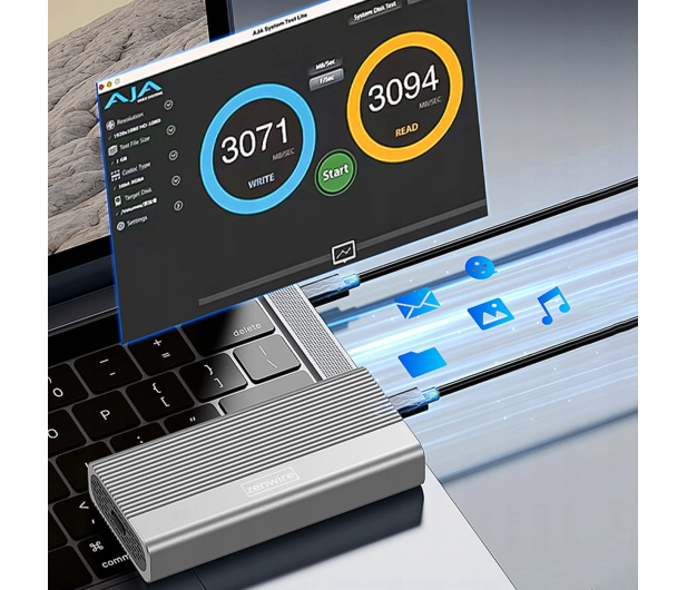 Zenwire Obudowa na dysk SSD M.2 NVME Pcie Thunderbolt USB-C 4.0 - 1604621 - zdjęcie 3